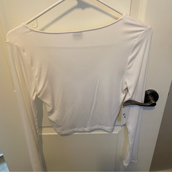 Sunday best vida top shirt blouse never worn NTW m white long sleeve coquette - Picture 8 of 10